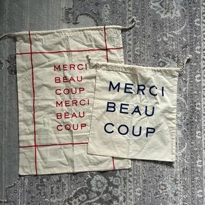 2 Clare V dust bags - 1 large, 1 medium